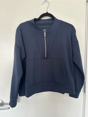 Sage Collective Navy Half-Zip Pullover Sweater